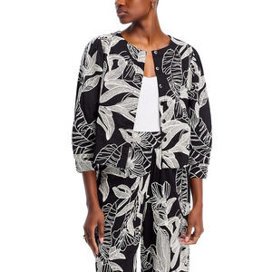 Lucky & Coco Women Cropped Jacket Black/White Size L